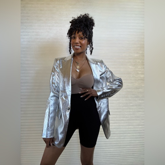 A.L.C. Silver Metallic Blazer - Picture 4 of 16